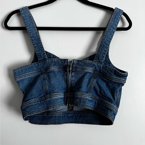 Madewell Denim Blue Crop Top - Picture 2 of 3